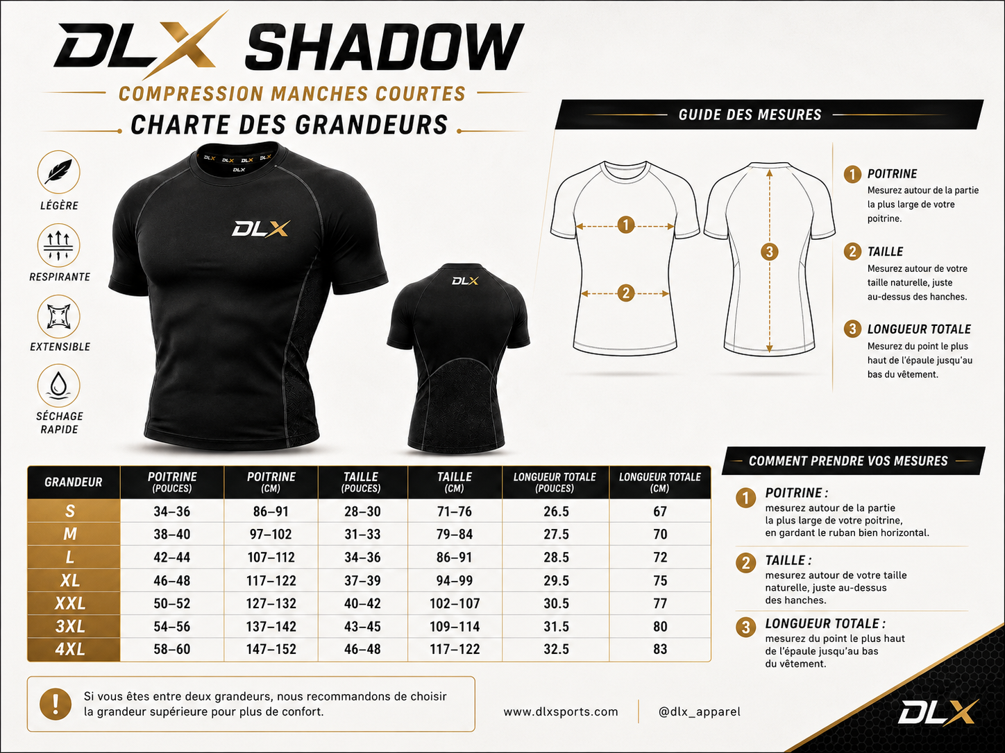 Compression à manches courtes