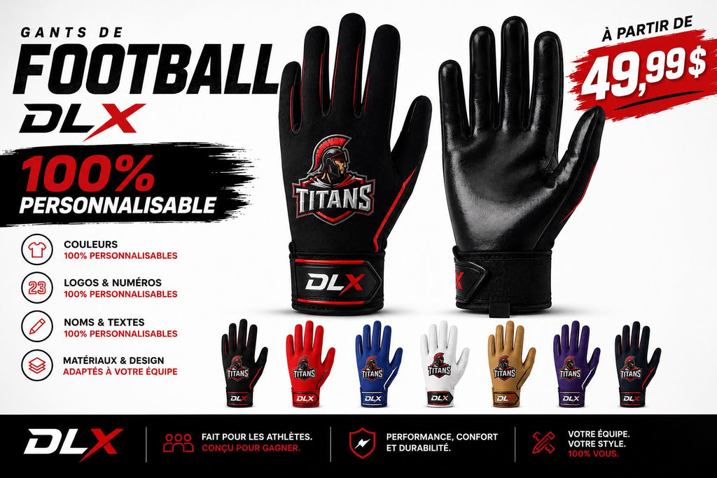 Gants DLX 100% personnalisé pour votre équipe