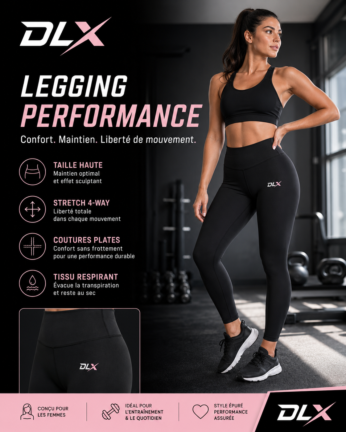 Legging Performance DLX noir
