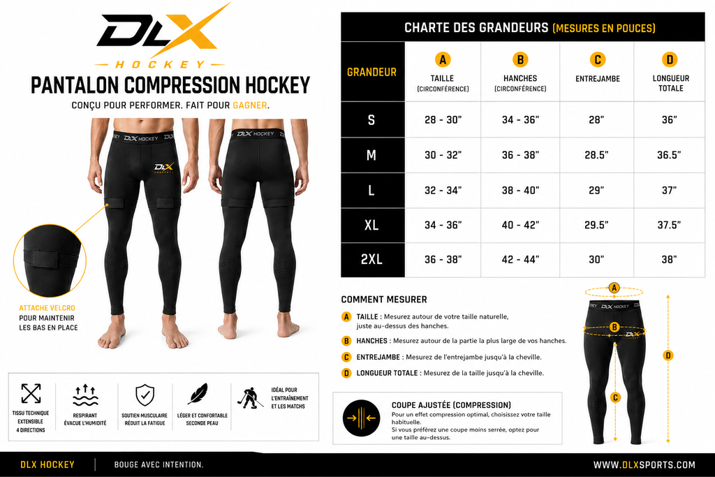 Pantalon de compression hockey DLX