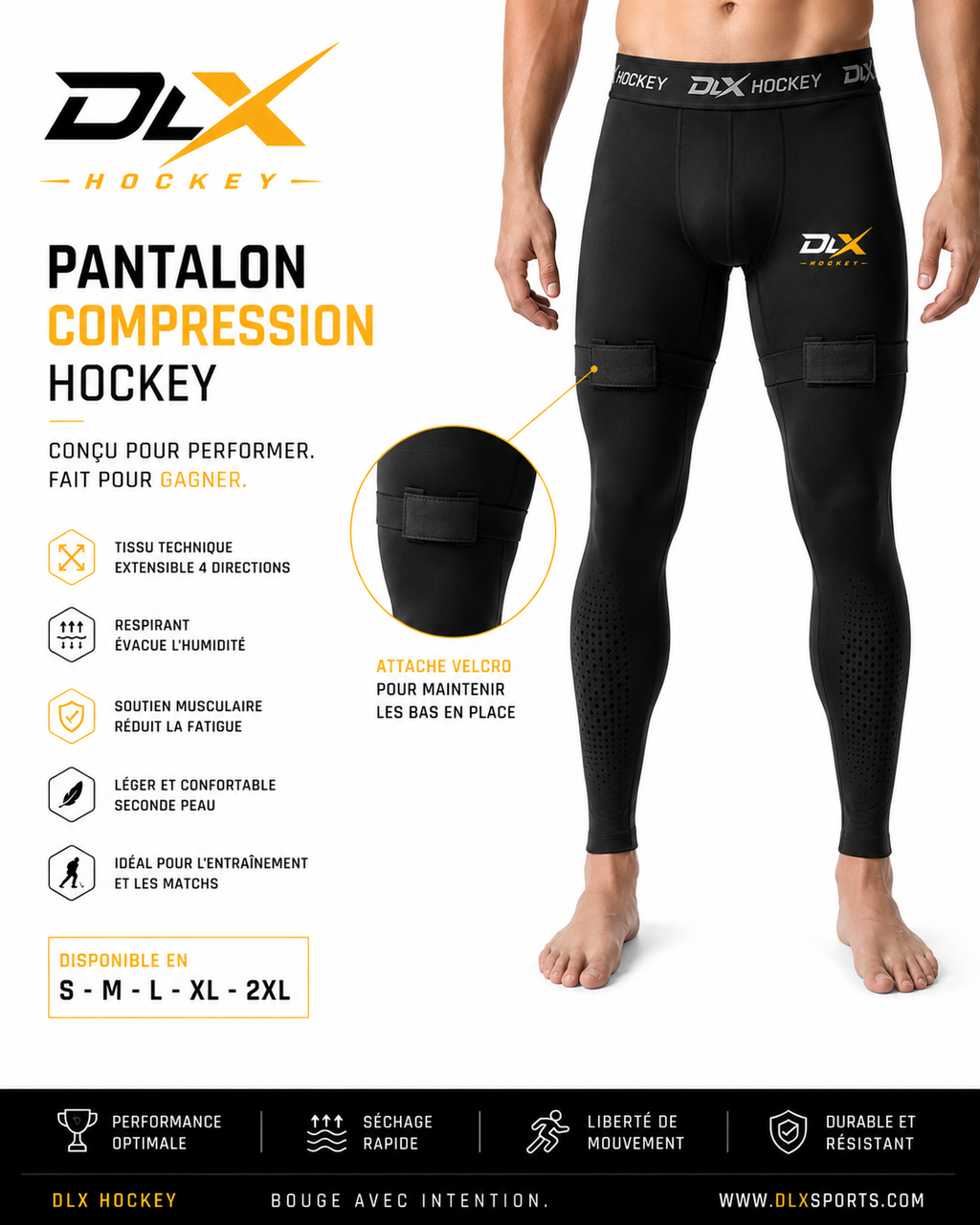 Pantalon de compression hockey DLX