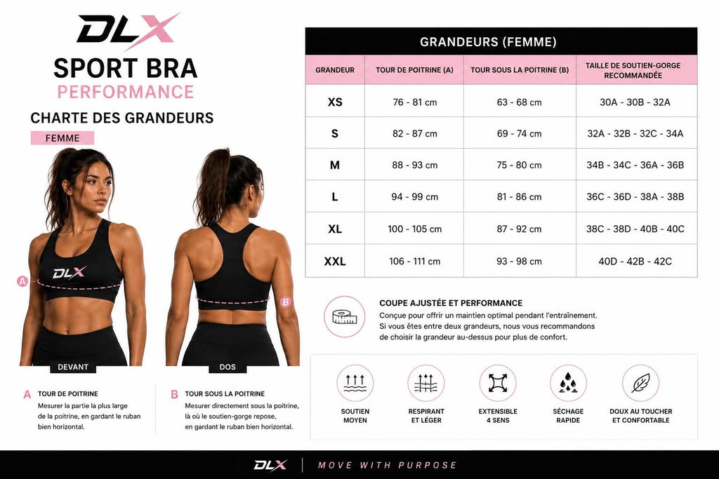 Brassière de sport noir