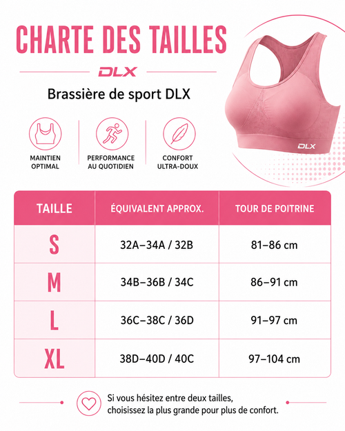 Brassière de sport rose